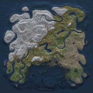 Thumbnail Rust Map: Procedural Map, Size: 4250, Seed: 747958, 14 Monuments