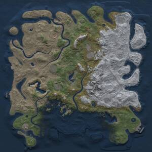 Thumbnail Rust Map: Procedural Map, Size: 5000, Seed: 1654429420, 16 Monuments