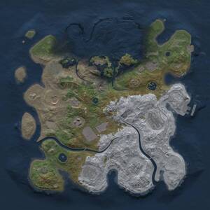 Thumbnail Rust Map: Procedural Map, Size: 3700, Seed: 449930848, 17 Monuments