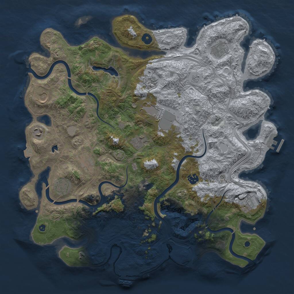 Rust Map: Procedural Map, Size: 4250, Seed: 248140907, 17 Monuments