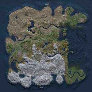 Thumbnail Rust Map: Procedural Map, Size: 4250, Seed: 189785386, 17 Monuments
