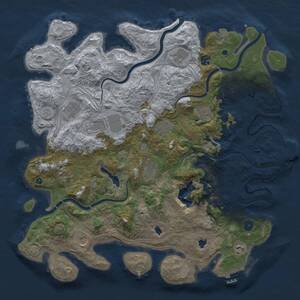 Thumbnail Rust Map: Procedural Map, Size: 4500, Seed: 848215487, 17 Monuments