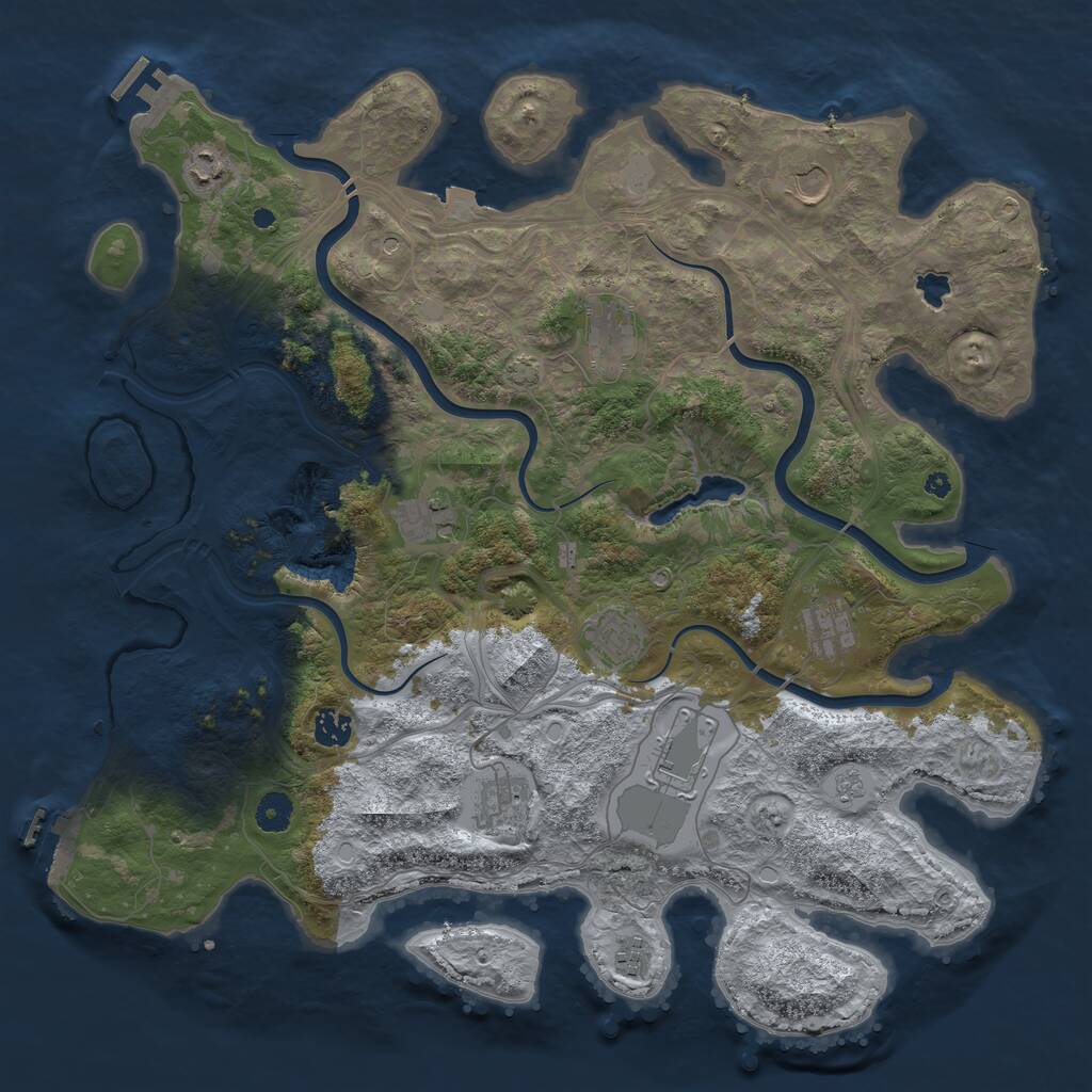 Rust Map: Procedural Map, Size: 4250, Seed: 140526, 16 Monuments