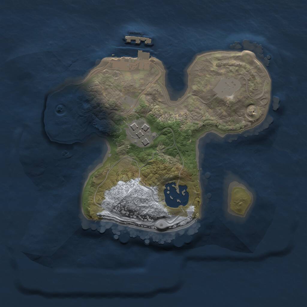 Rust Map: Procedural Map, Size: 1800, Seed: 1491959683, 4 Monuments