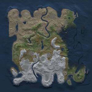 Thumbnail Rust Map: Procedural Map, Size: 4000, Seed: 627725442, 16 Monuments