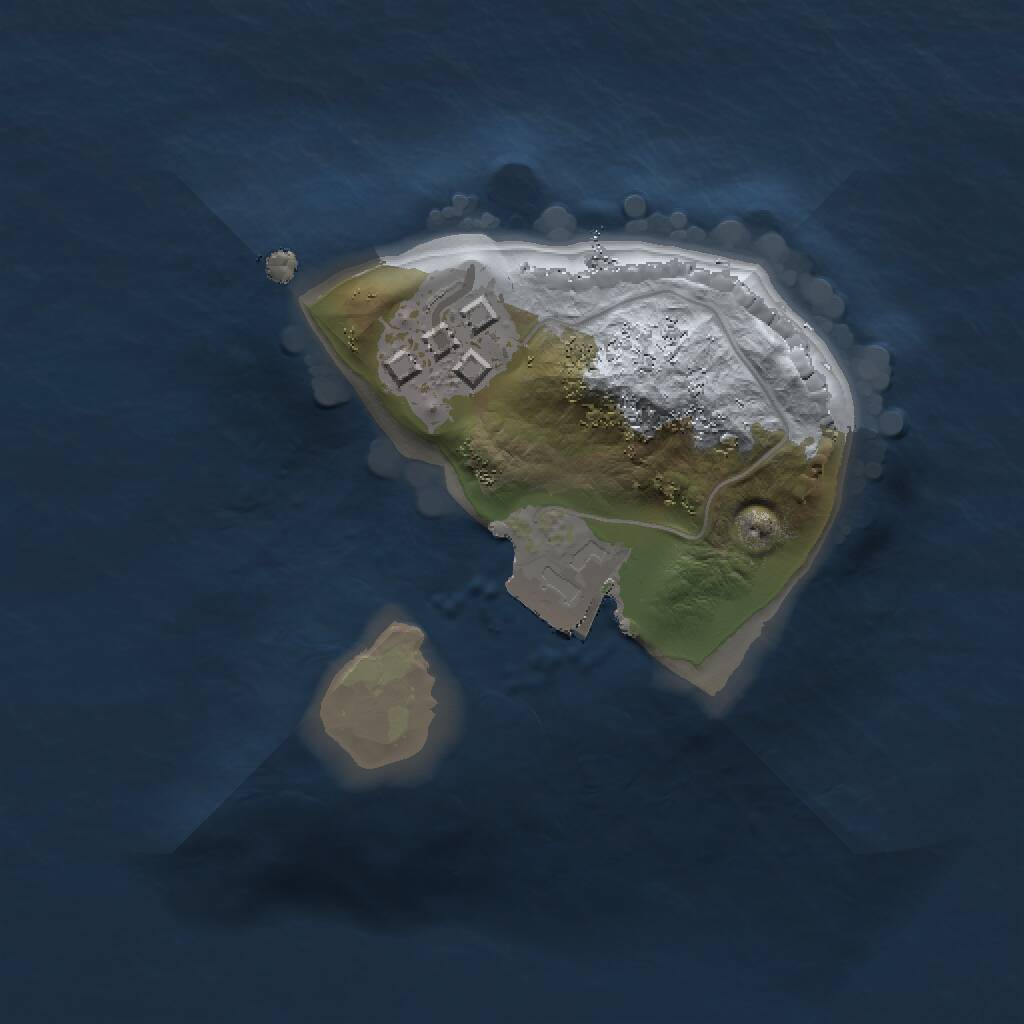 Rust Map: Procedural Map, Size: 1250, Seed: 1956973488, 2 Monuments