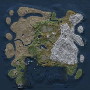 Thumbnail Rust Map: Procedural Map, Size: 4000, Seed: 950071808, 16 Monuments