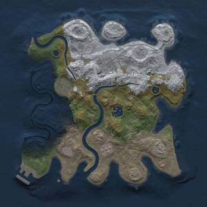 Thumbnail Rust Map: Procedural Map, Size: 2800, Seed: 1834853466, 9 Monuments
