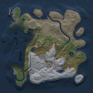 Thumbnail Rust Map: Procedural Map, Size: 3250, Seed: 1525542298, 13 Monuments