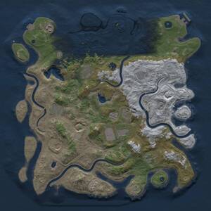Thumbnail Rust Map: Procedural Map, Size: 4250, Seed: 457888421, 16 Monuments