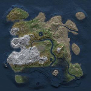 Thumbnail Rust Map: Procedural Map, Size: 3000, Seed: 1200896761, 10 Monuments