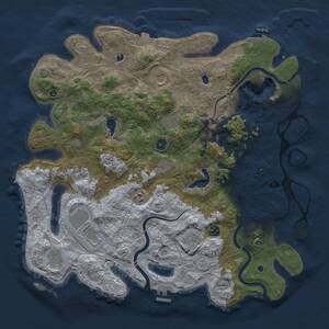 Thumbnail Rust Map: Procedural Map, Size: 4500, Seed: 61388882, 16 Monuments