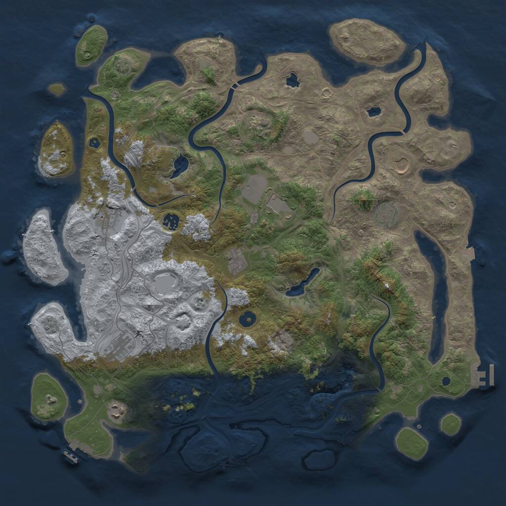 Rust Map: Procedural Map, Size: 4700, Seed: 389866301, 16 Monuments