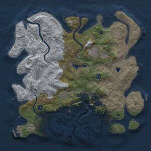 Thumbnail Rust Map: Procedural Map, Size: 4000, Seed: 697599639, 15 Monuments