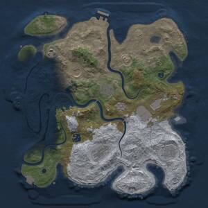 Thumbnail Rust Map: Procedural Map, Size: 3500, Seed: 54578810, 15 Monuments