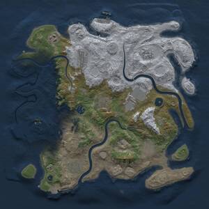 Thumbnail Rust Map: Procedural Map, Size: 3750, Seed: 732937666, 16 Monuments