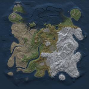 Thumbnail Rust Map: Procedural Map, Size: 3700, Seed: 3502506, 15 Monuments