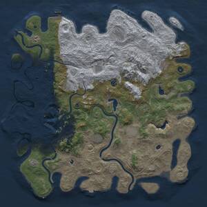 Thumbnail Rust Map: Procedural Map, Size: 5090, Seed: 1, 17 Monuments