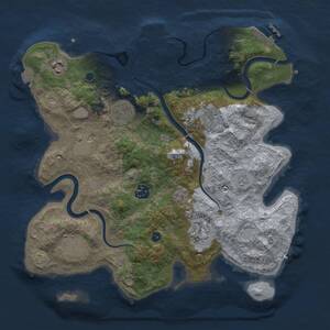 Thumbnail Rust Map: Procedural Map, Size: 3400, Seed: 953, 14 Monuments
