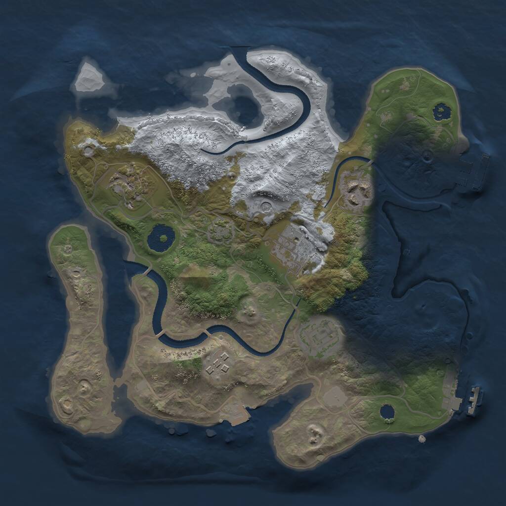 Rust Map: Procedural Map, Size: 2800, Seed: 3945, 10 Monuments