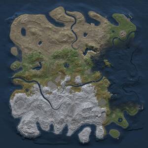 Thumbnail Rust Map: Procedural Map, Size: 4500, Seed: 1805707655, 17 Monuments