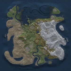 Thumbnail Rust Map: Procedural Map, Size: 3800, Seed: 920732, 17 Monuments