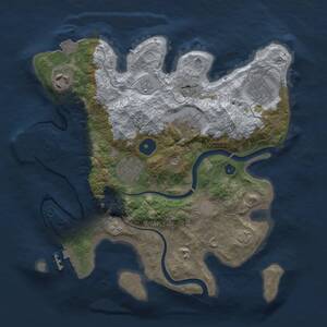Thumbnail Rust Map: Procedural Map, Size: 3000, Seed: 738620482, 11 Monuments