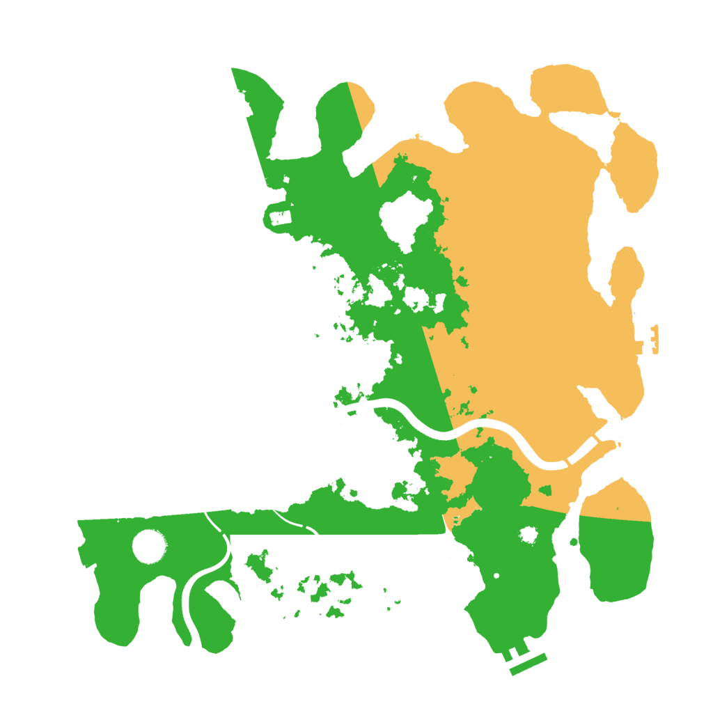 Biome Rust Map: Procedural Map, Size: 3700, Seed: 119271915