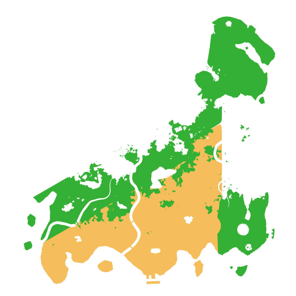 Biome Rust Map: Procedural Map, Size: 4500, Seed: 390300256