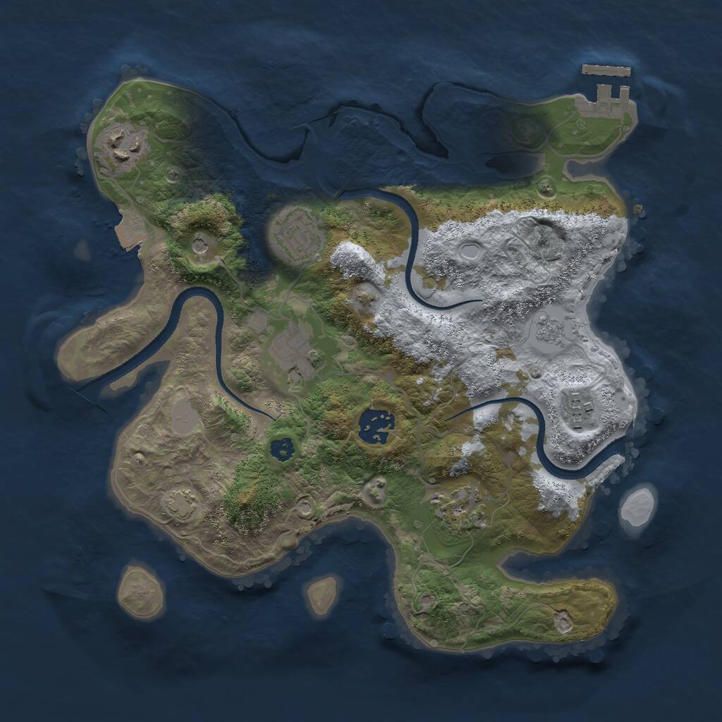 Rust Map: Procedural Map, Size: 3000, Seed: 679199649, 11 Monuments