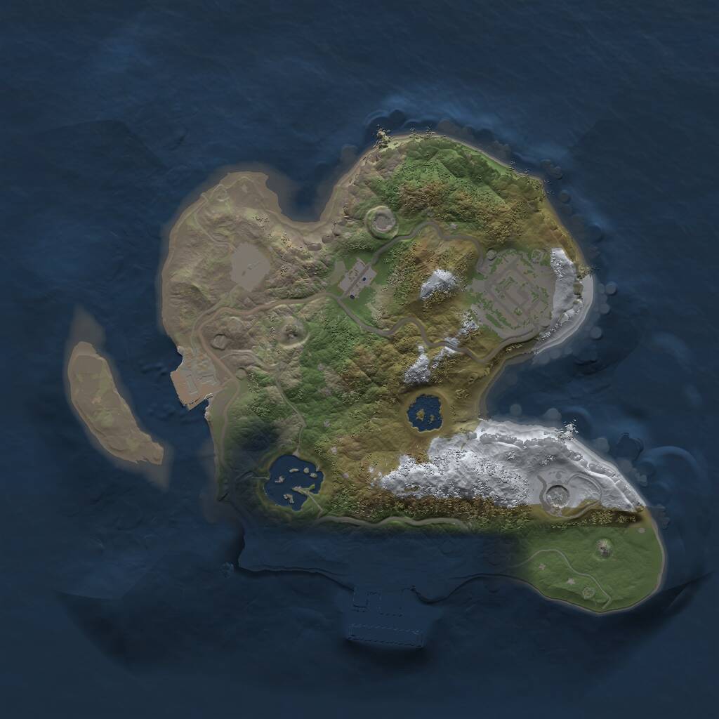 Rust Map: Procedural Map, Size: 2000, Seed: 512, 5 Monuments