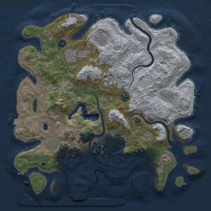 Thumbnail Rust Map: Procedural Map, Size: 4000, Seed: 268703140, 14 Monuments