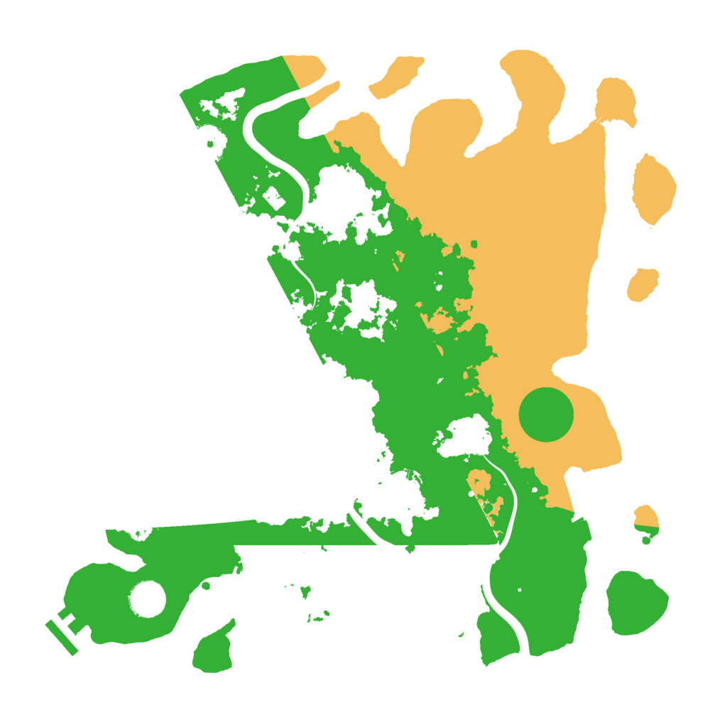 Biome Rust Map: Procedural Map, Size: 3500, Seed: 843840894