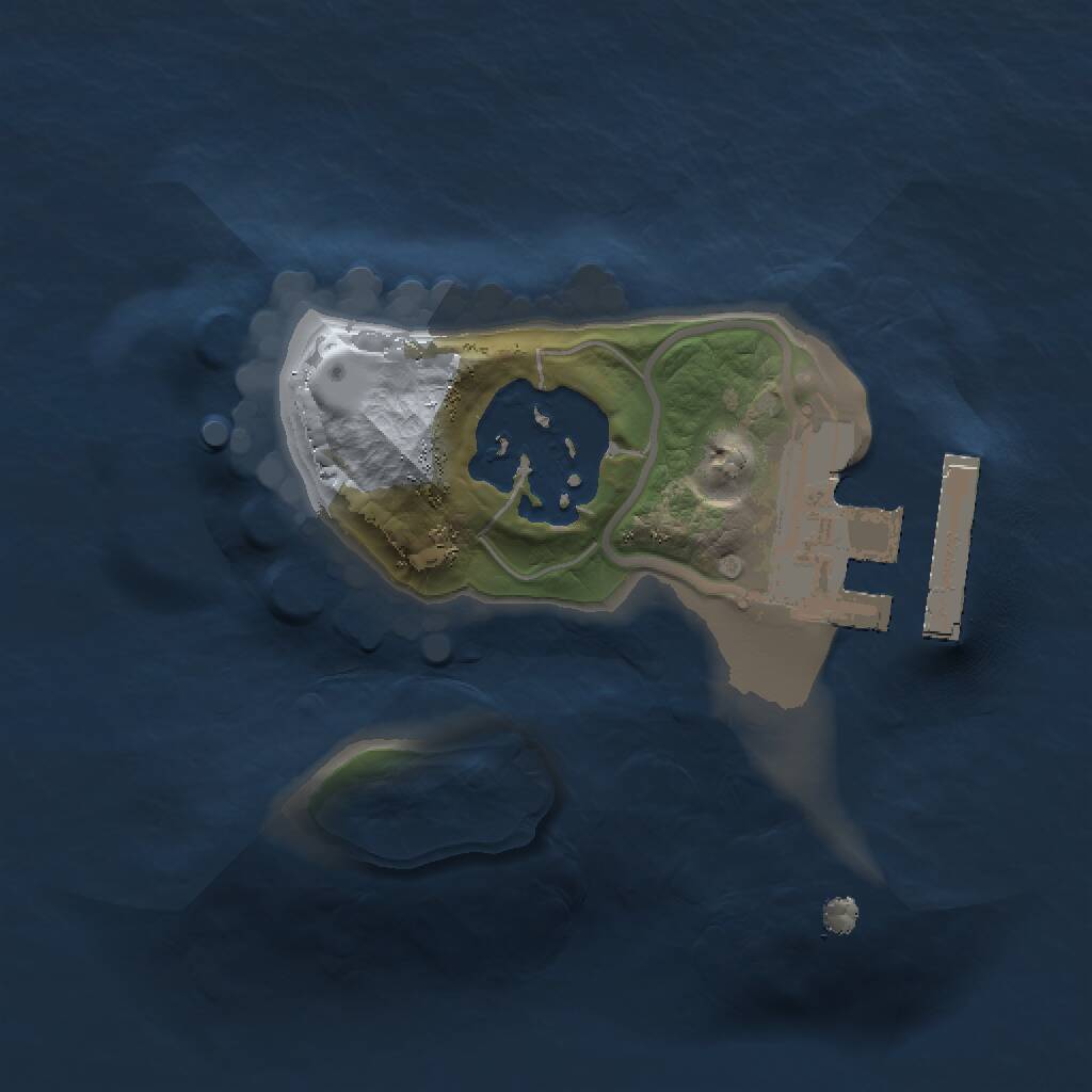 Rust Map: Procedural Map, Size: 1200, Seed: 1984156628, 3 Monuments