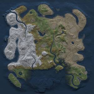 Thumbnail Rust Map: Procedural Map, Size: 4000, Seed: 1536491287, 16 Monuments