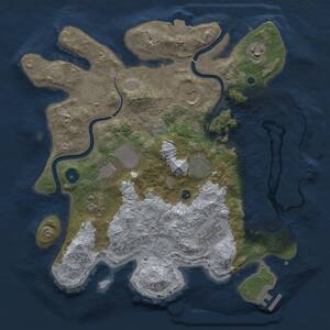 Thumbnail Rust Map: Procedural Map, Size: 3500, Seed: 1501404218, 14 Monuments