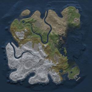 Thumbnail Rust Map: Procedural Map, Size: 3500, Seed: 353037, 15 Monuments