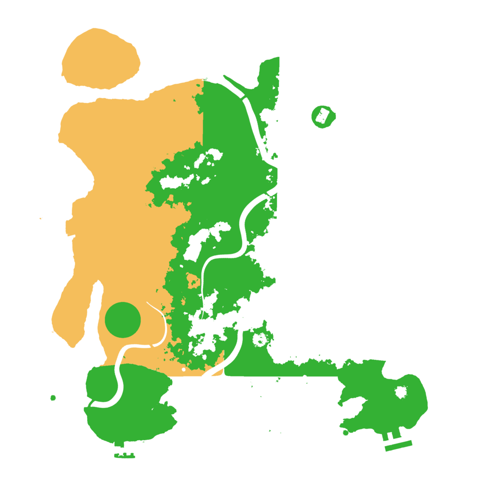Biome Rust Map: Procedural Map, Size: 3700, Seed: 66116287