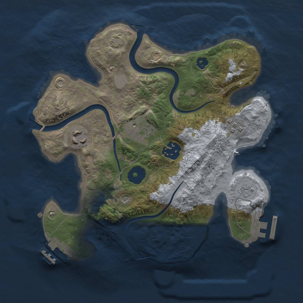 Rust Map: Procedural Map, Size: 2600, Seed: 919773253, 10 Monuments