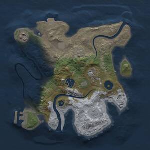 Thumbnail Rust Map: Procedural Map, Size: 2500, Seed: 91612, 8 Monuments