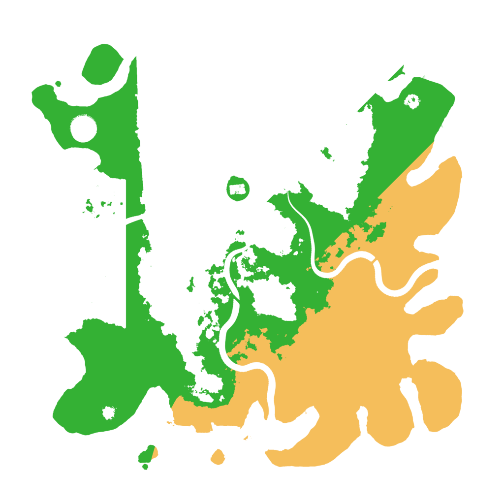 Biome Rust Map: Procedural Map, Size: 3500, Seed: 92288574