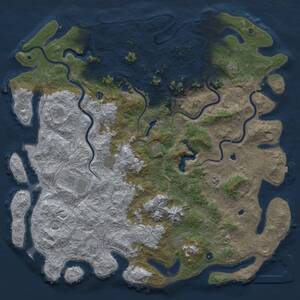 Thumbnail Rust Map: Procedural Map, Size: 6000, Seed: 1778889714, 17 Monuments