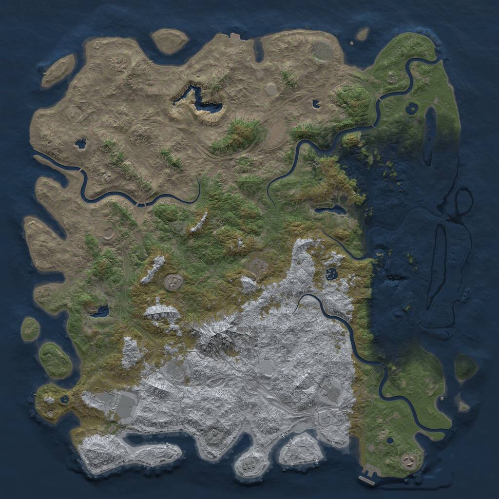 Rust Map: Procedural Map, Size: 6000, Seed: 2111795328, 17 Monuments