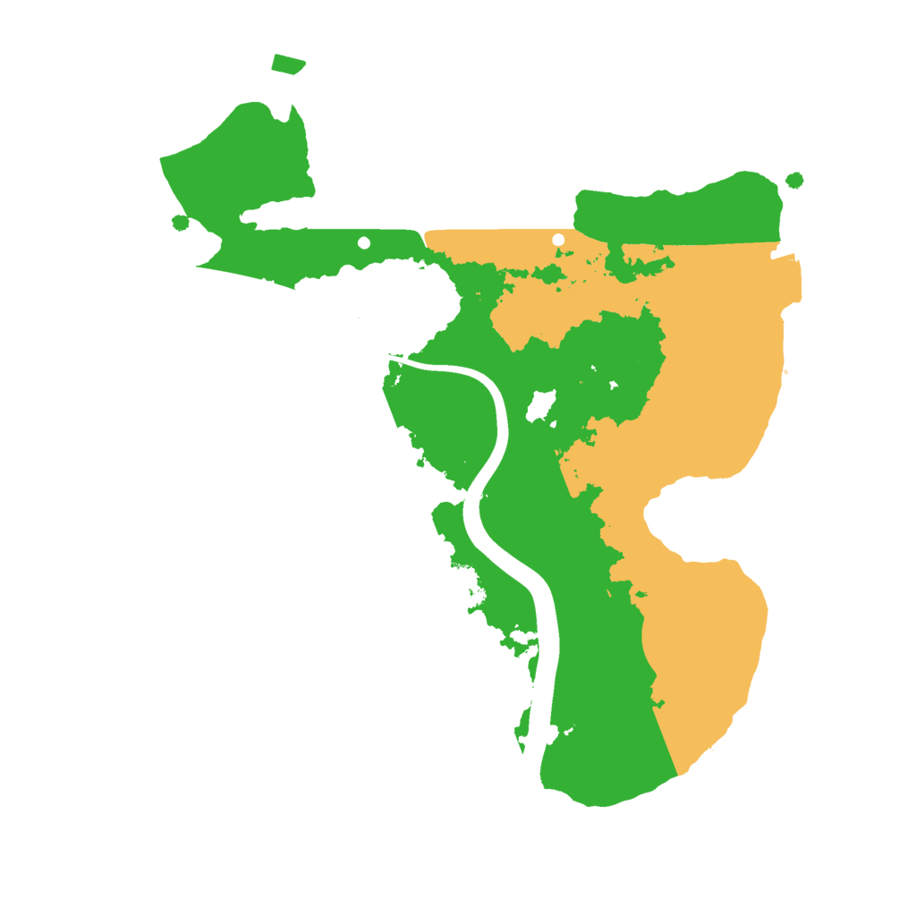 Biome Rust Map: Procedural Map, Size: 2200, Seed: 25555