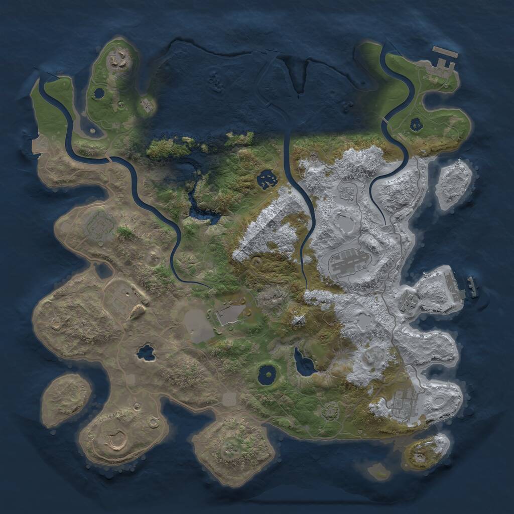 Rust Map: Procedural Map, Size: 4000, Seed: 67980317, 15 Monuments
