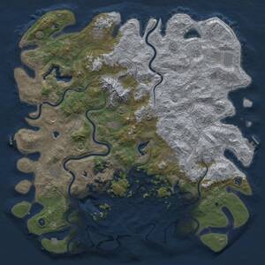 Thumbnail Rust Map: Procedural Map, Size: 5500, Seed: 826509031, 17 Monuments
