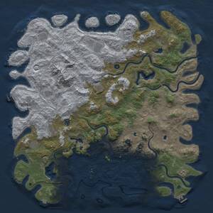 Thumbnail Rust Map: Procedural Map, Size: 6000, Seed: 1659305114, 17 Monuments