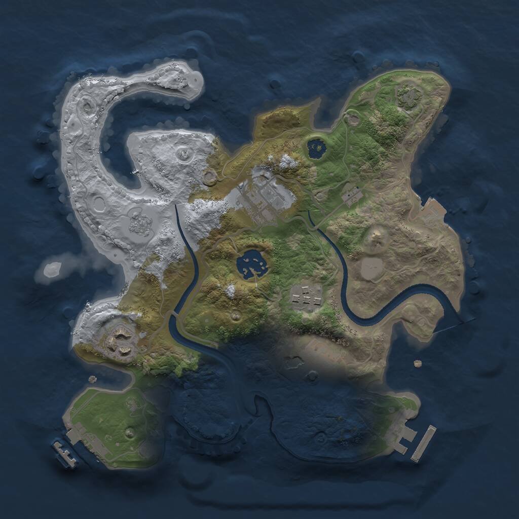 Rust Map: Procedural Map, Size: 2650, Seed: 917884, 10 Monuments