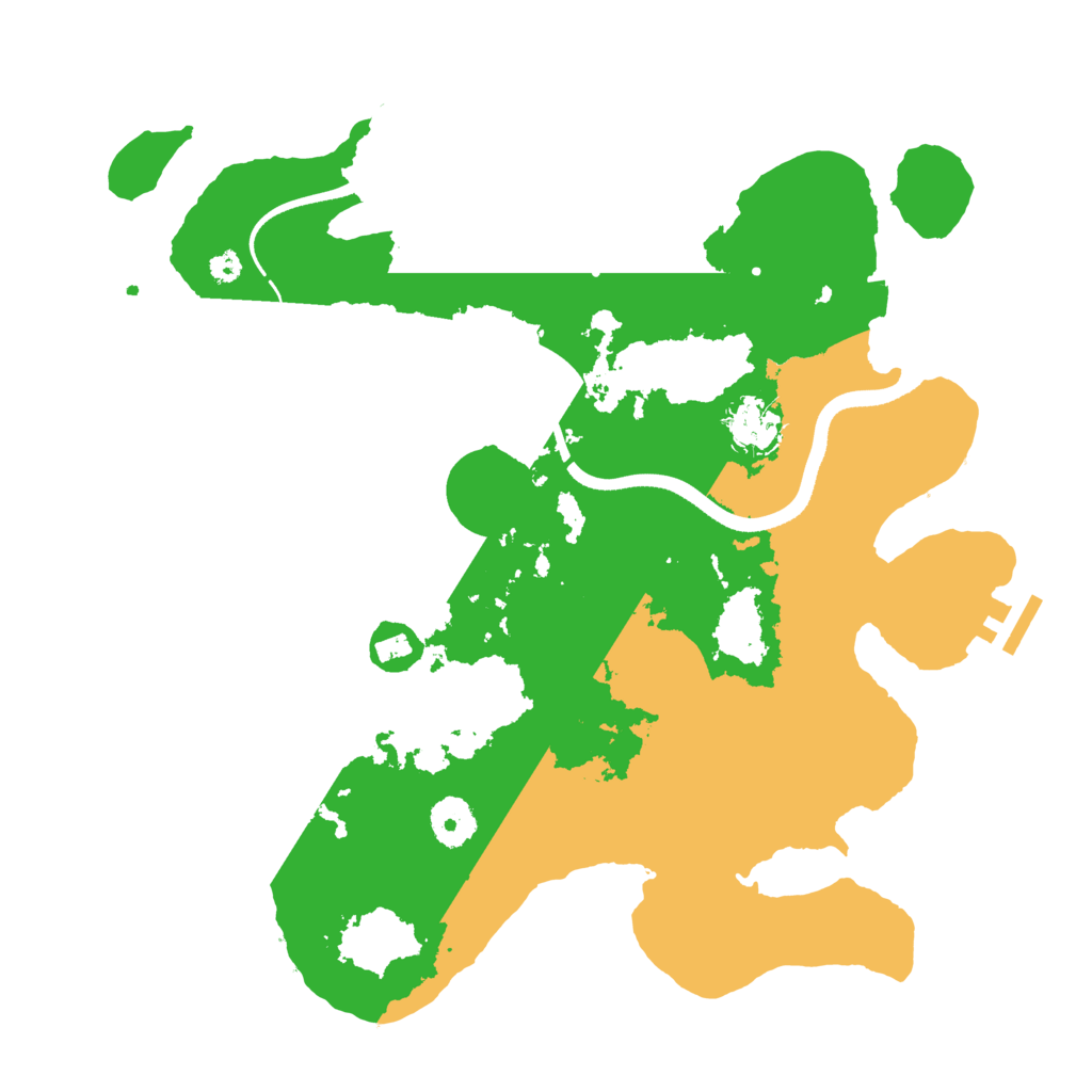Biome Rust Map: Procedural Map, Size: 3500, Seed: 54111750
