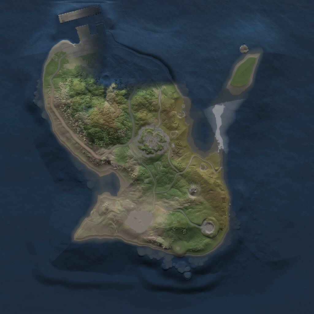 Rust Map: Procedural Map, Size: 1500, Seed: 1606389972, 3 Monuments